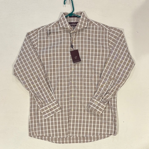 Forsyth Of Canada Other - Classic Tan Plaid Button-Down Shirt